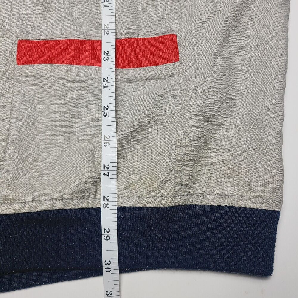 Vintage Rocawear 3/4 Sleeve Jacket Full Zip Men's Size XL Tan Red Blue 90's Read - Picture 7 of 13